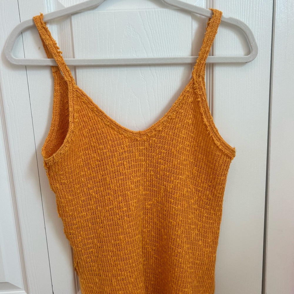 We The Free Orange Knit Tank Top